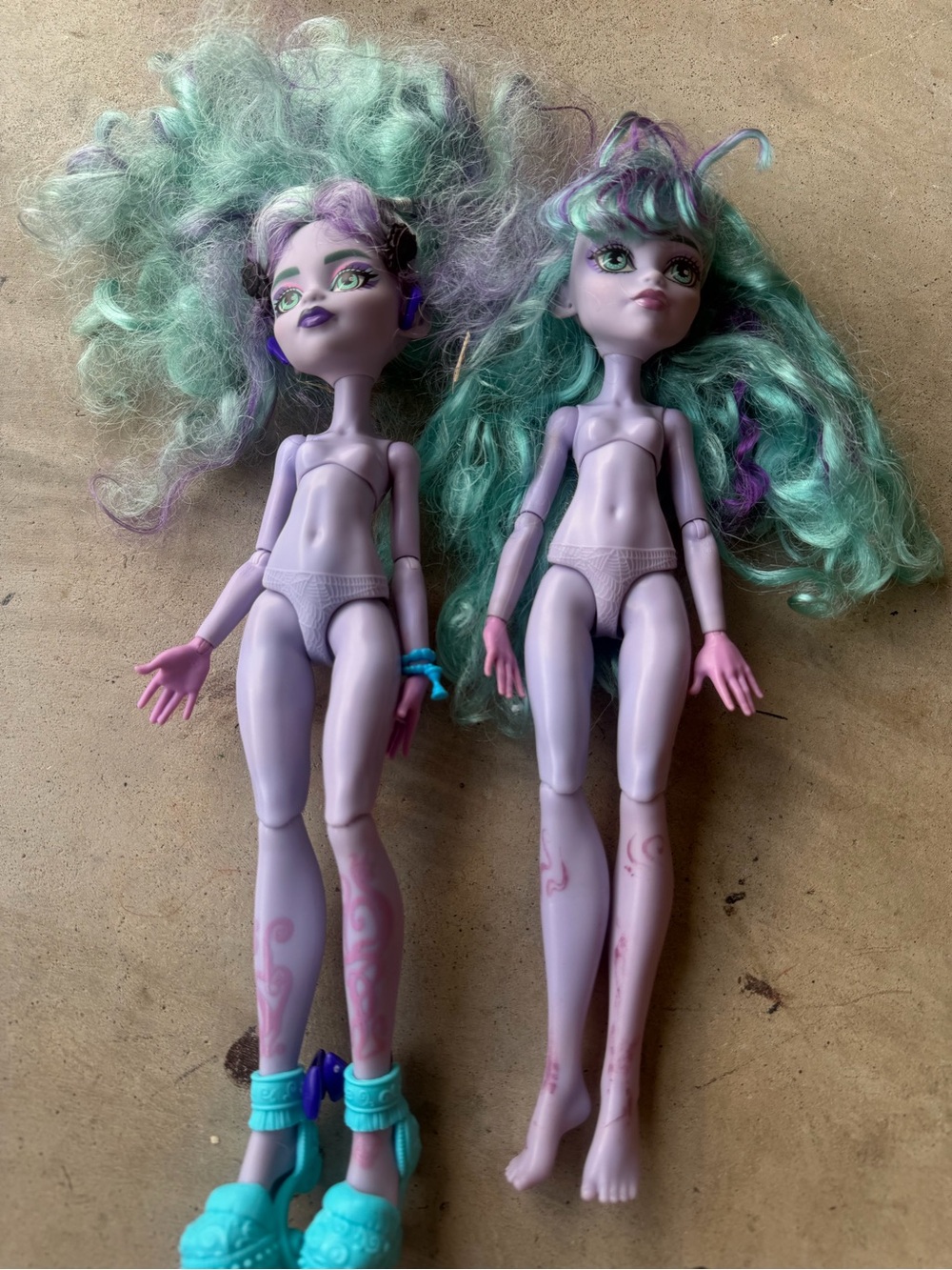 Lot of 2 Monster High Twyla Nude doll 2021